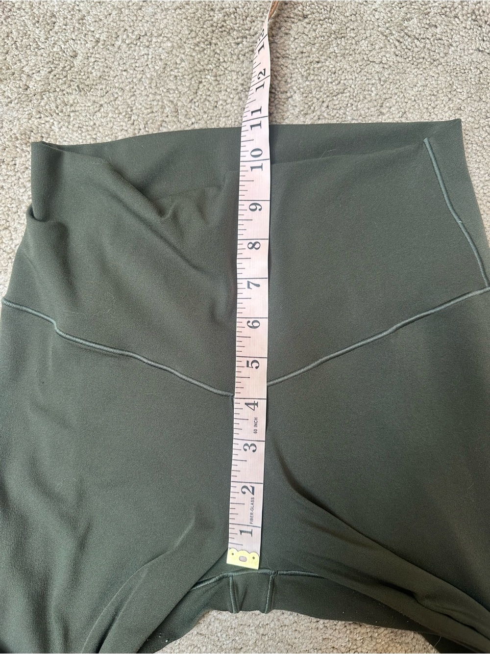 OFFLINE Aerie High Rise 7/8 Leggings Green Basque Dipped V-Waist Women M Stretch - Picture 6 of 7